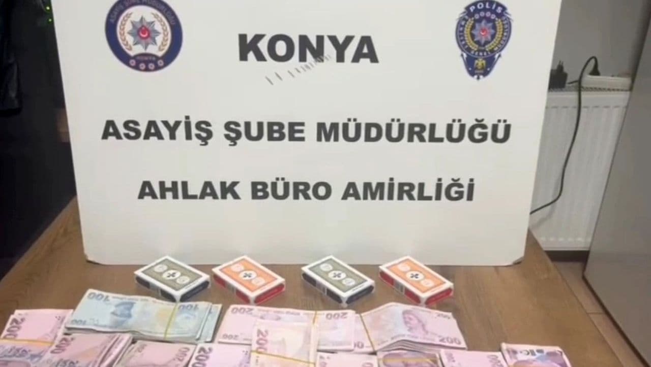 Konya'da iş yerine düzenlenen baskında 22 kişiye kumar cezası