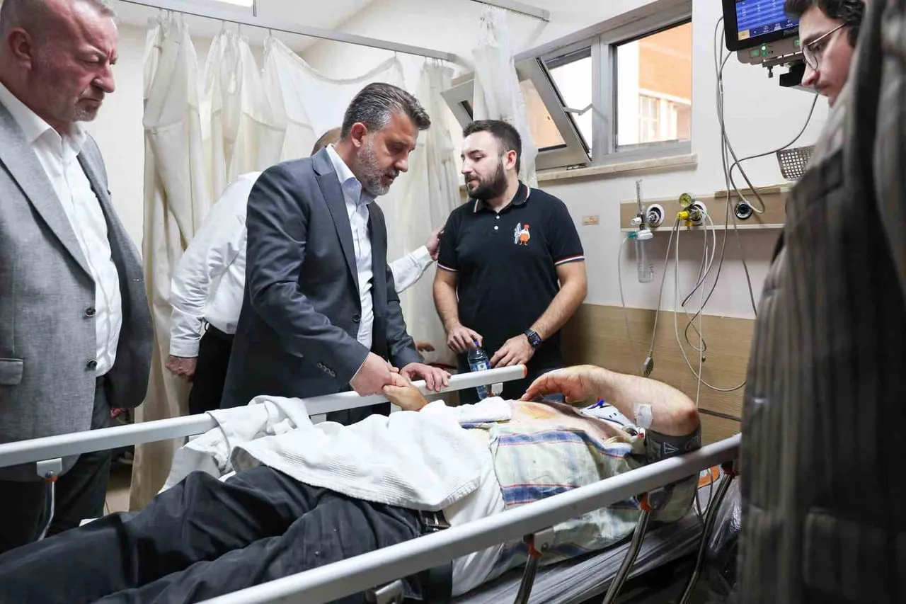 Bursa başkan vekili Şahin Biba acı günde yaralıların yanında