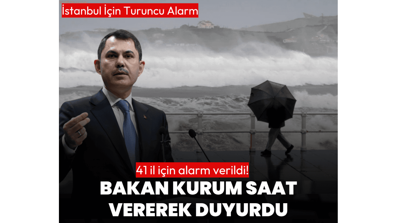 41 ilde sağanak alarmı! 5 ile turuncu, 36 ile sarı kodlu uyarı