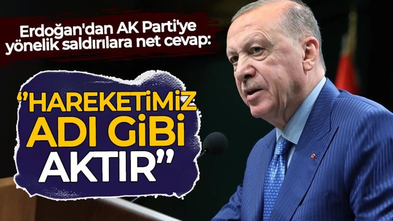 Erdoğan'dan AK Parti'ye yönelik saldırılara net cevap: Hareketimiz adı gibi aktır