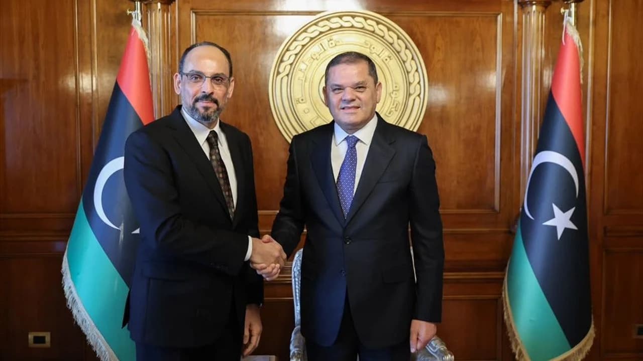 MİT Başkanı Kalın, Libya Başbakanı Dibeybe ile görüştü