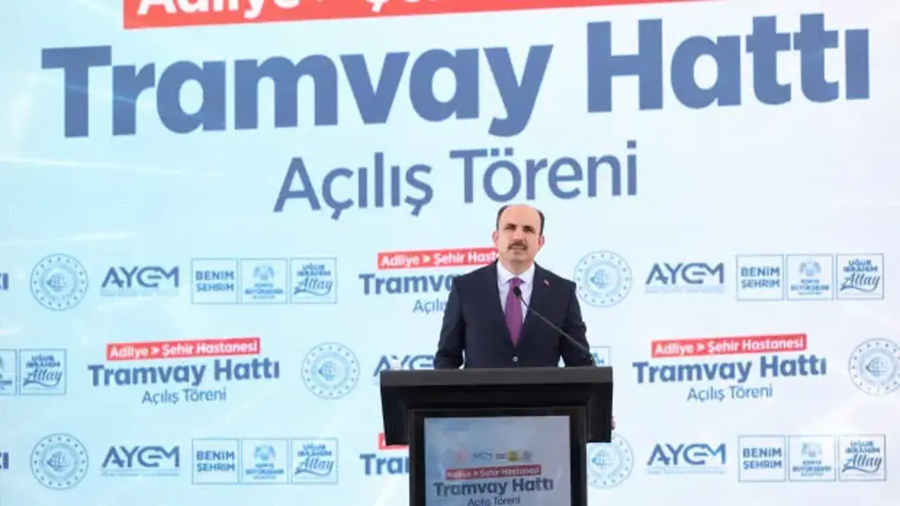 Konya’nın raylı sistem ağını güçlendirecek Adliye-Şehir Hastanesi hattı açıldı
