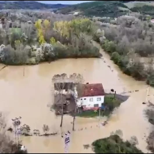 Zonguldak'ta meydana gelen selin boyutu dron ile görüntülendi