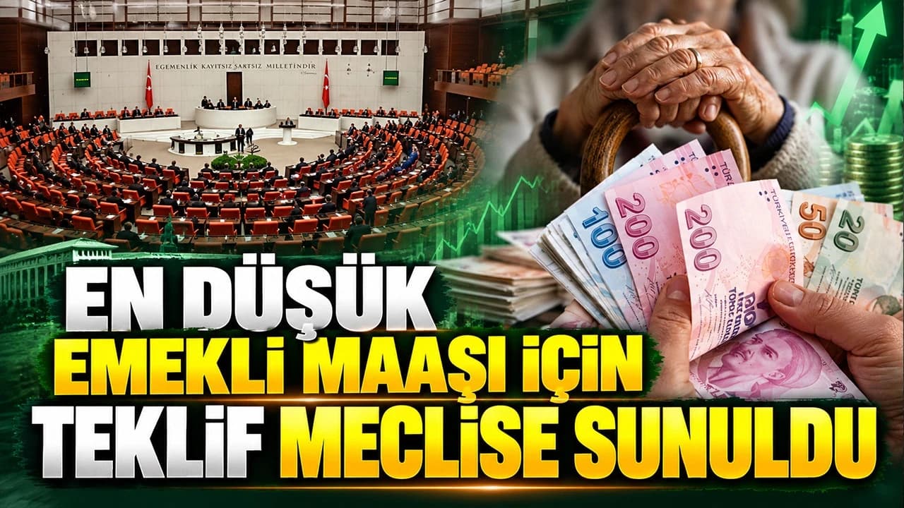 En düşük emekli maaşının asgari ücrete eşitlenmesi için TBMM'ye teklif sunuldu