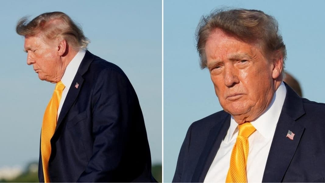 Trump'ın ikonik saçları değişti! Sarı saçlar gitti, kahverengi saçlar geldi