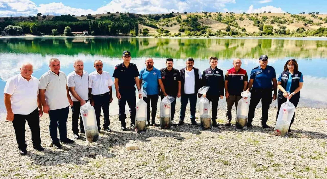 Uluköy Barajına 75 bin sazan yavrusu bırakıldı